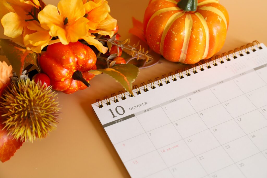 10月秋休みのお知らせ